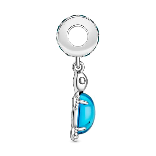 Detalle de PANDORA Passions colgante tortuga marina de plata y cristal de Murano