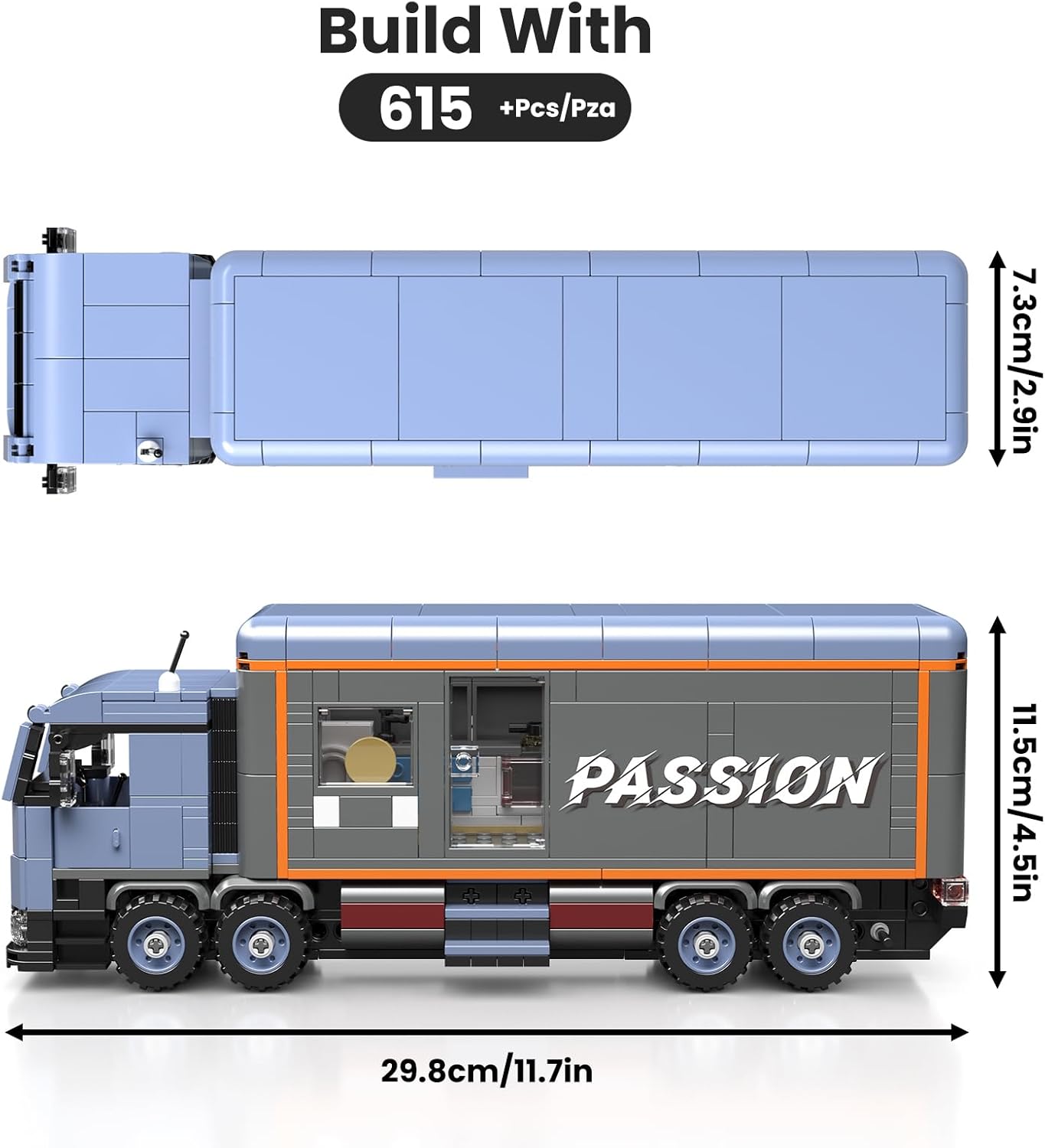 Detalle 2 de Mould King 24071 Schwerlast-Wohnmobil, 615-teilig