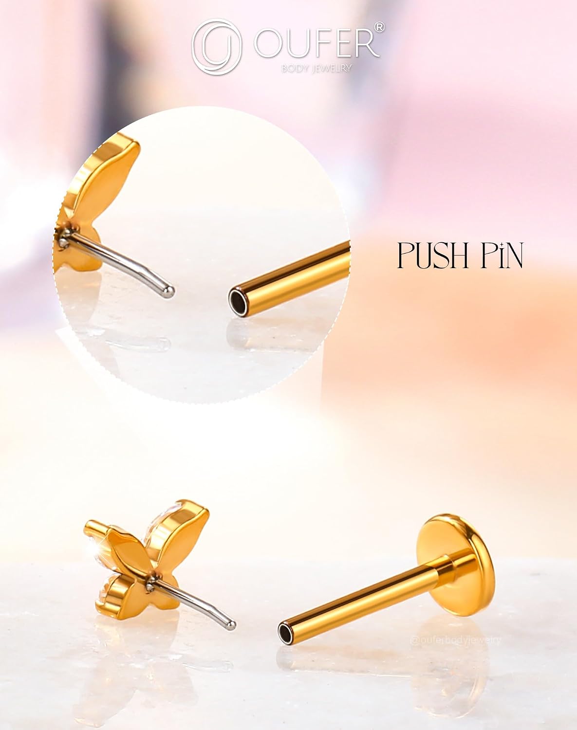 Thumbnail 3 de OUFER piercing 18G Acier chirurgical hypoallergénique