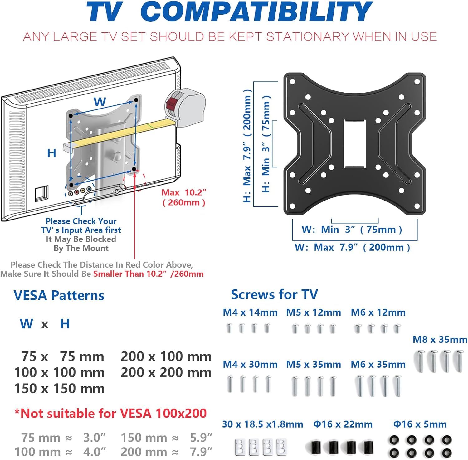 Thumbnail 5 de RFIVER Universl Swivel TV Stand Base – Tabletop solution for 23–43 inch TVs, 30 kg max