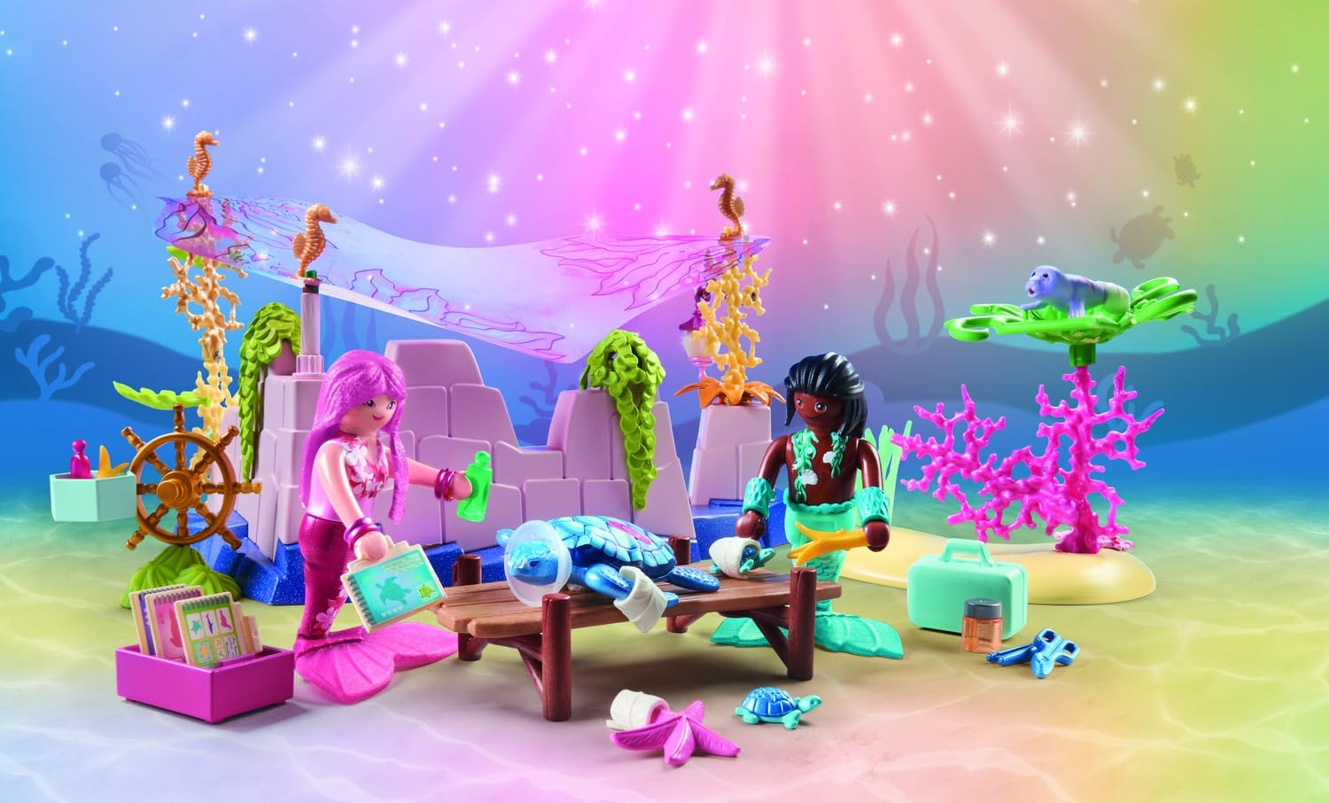 Detalle de PLAYMOBIL Princess Magic 71499 Unterwasser-Tierpflege – Für Kinder ab 4 Jahren