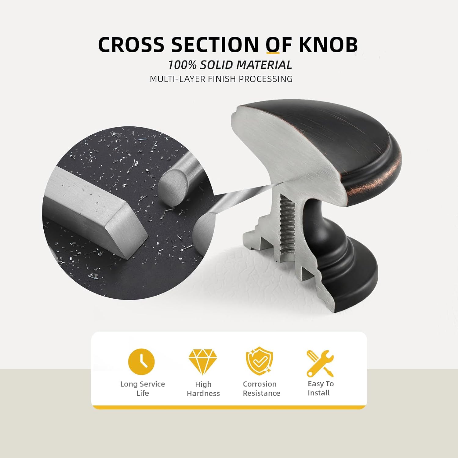 Thumbnail 6 de Goldenwarm Cabinet Knobs, 1-1/5 Inch