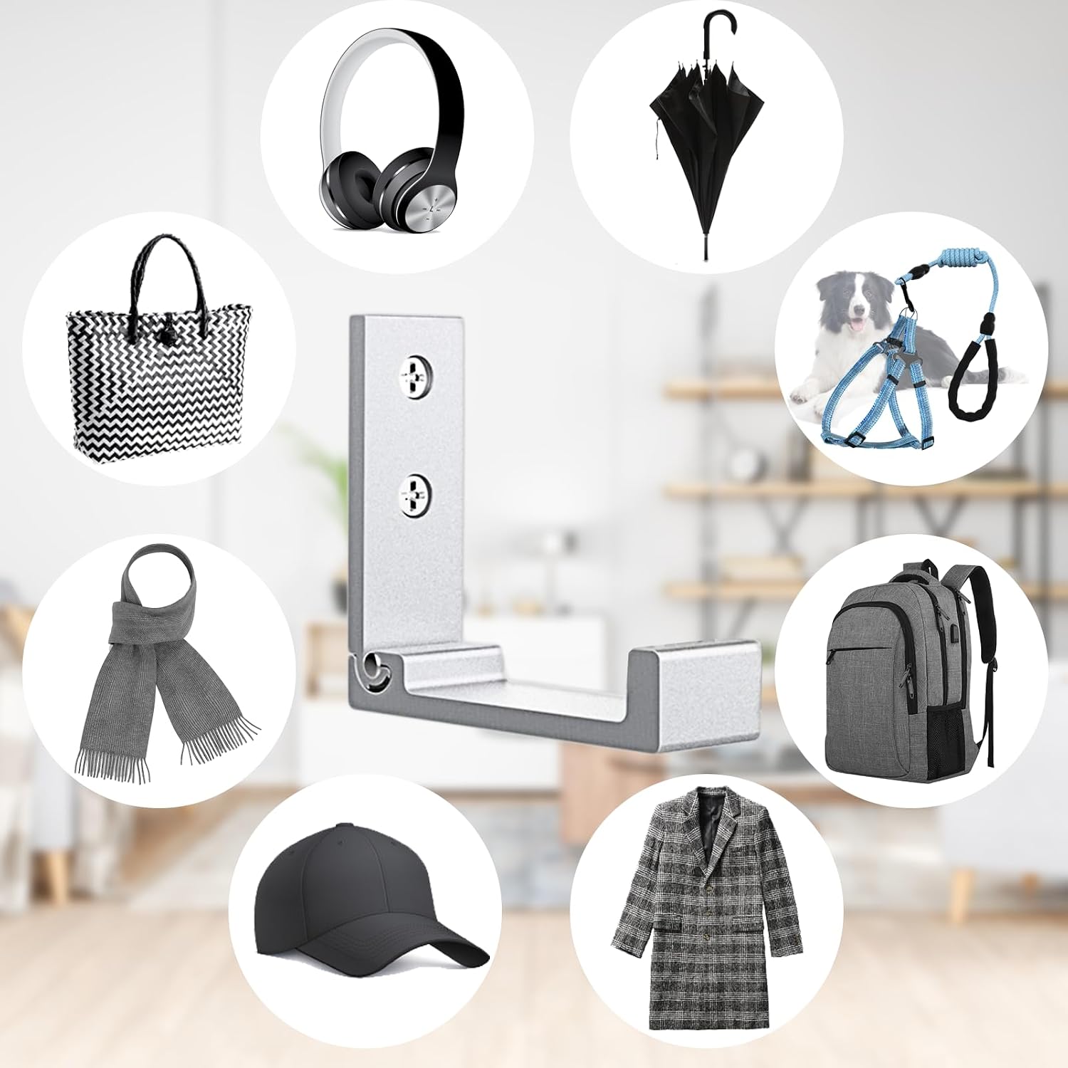 Thumbnail 4 de OHIYO Folding Wall Hooks, 6-piece set