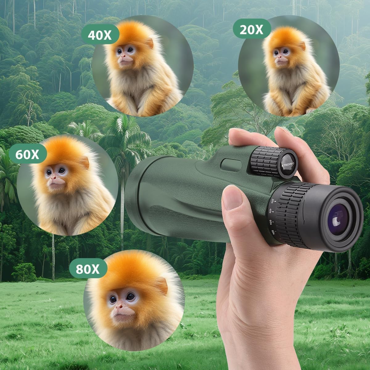Detalle de KTBDING Monocular 80x100 for Bird Watching