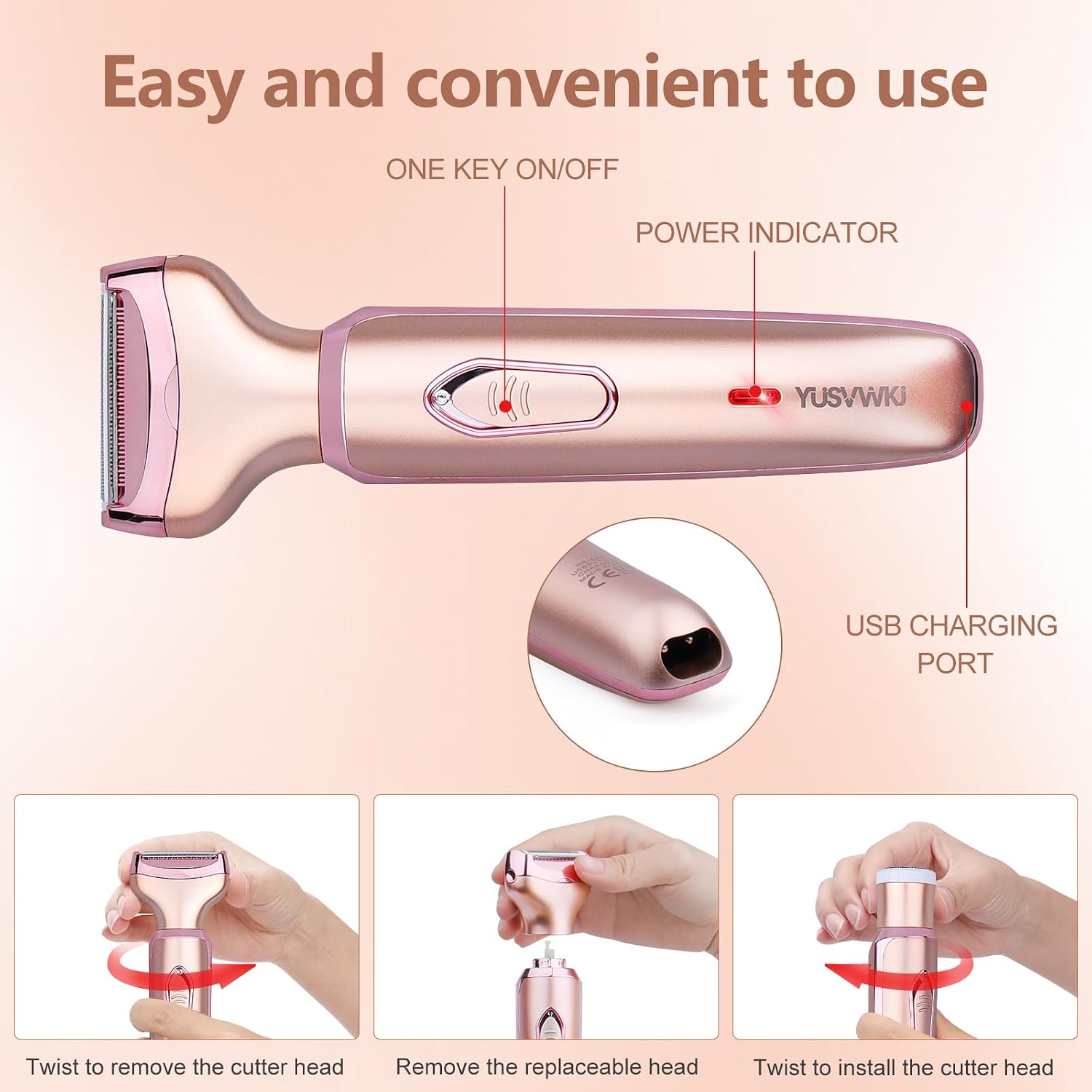 Thumbnail 4 de Lady Shaver for Women 2-in-1 Electric Shaver — Wet & Dry, USB Rechargeable