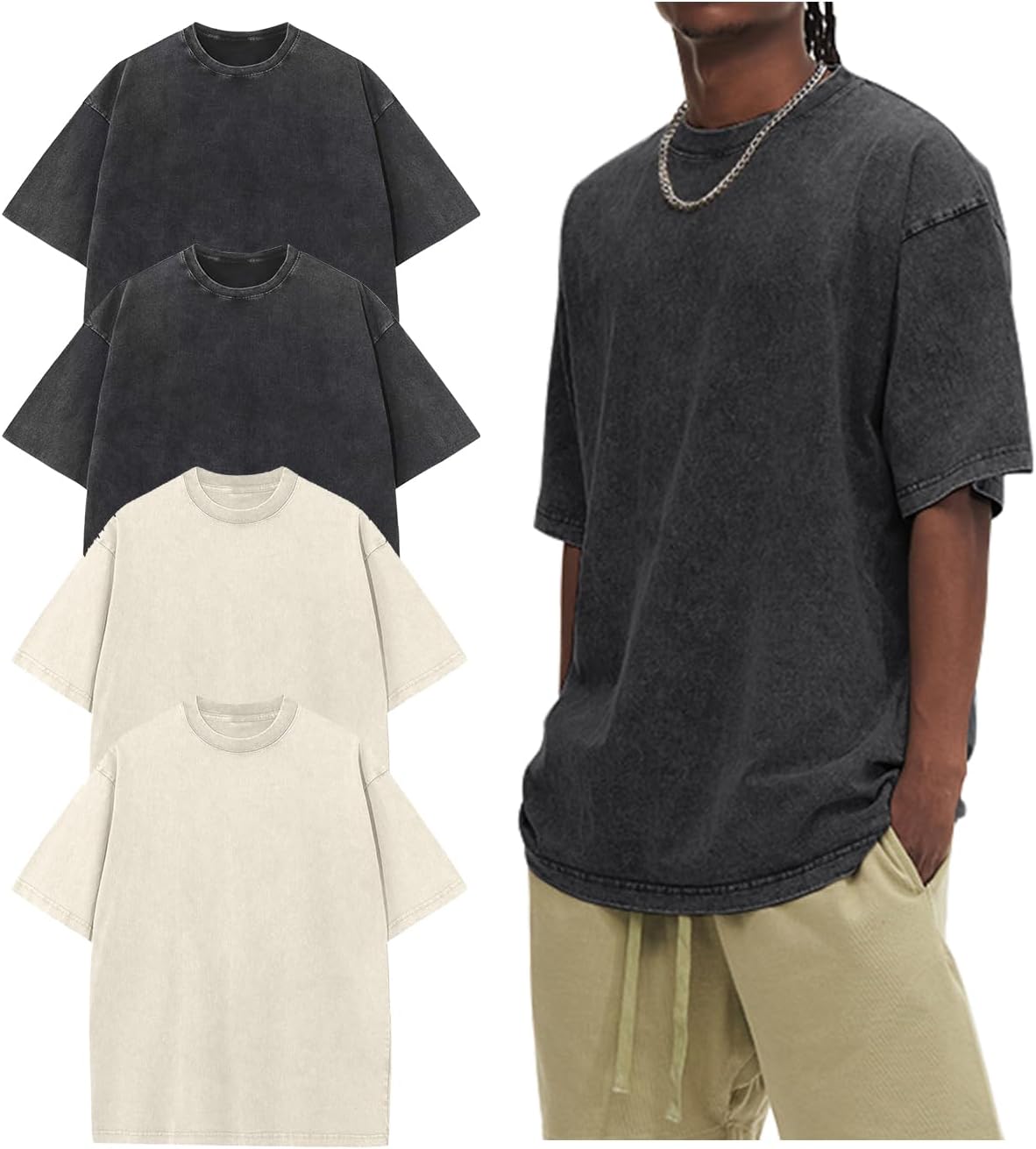 Thumbnail 6 de Arssm Oversized Acid Wash T-Shirt, Vintage Cotton