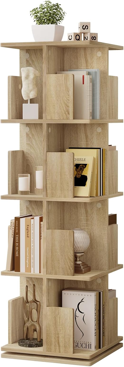 Detalle de EUGAD Estantería Librería de Árbol 360° Giratoria 🌳
