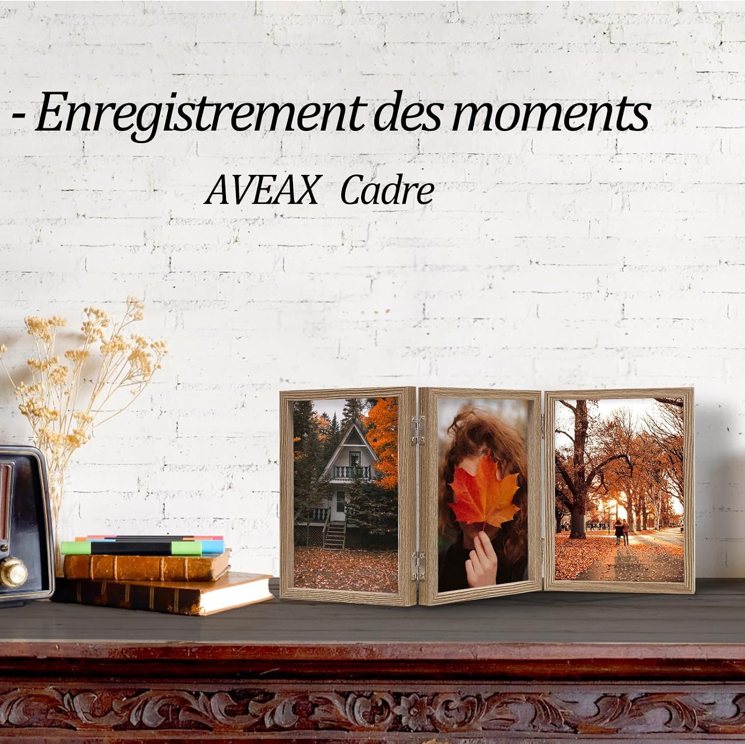 Detalle 1 de AVEAX Cadre Photo 10x15 cm Triple pour table