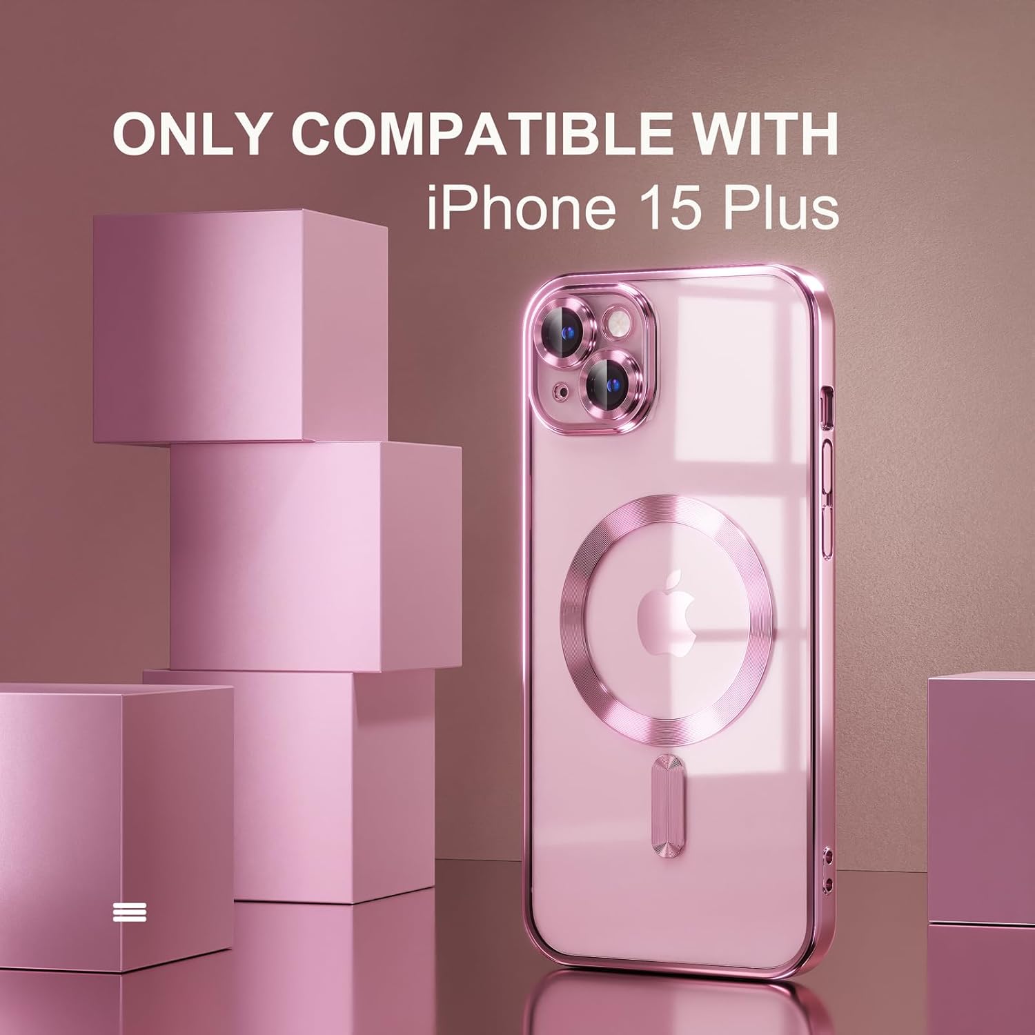 Detalle 2 de Misea iPhone 15 Plus MagSafe Clear Case, military drop protection