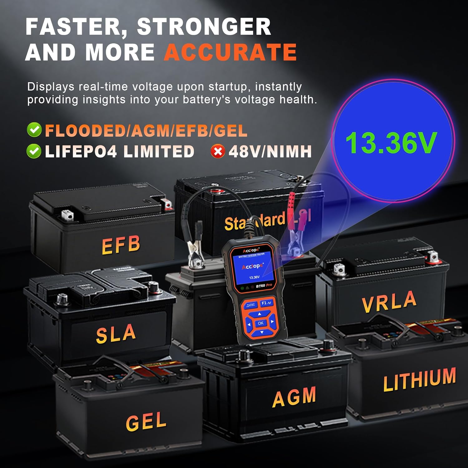 Thumbnail 6 de Acclope BT60 Pro Car Battery Tester 100–3000 CCA