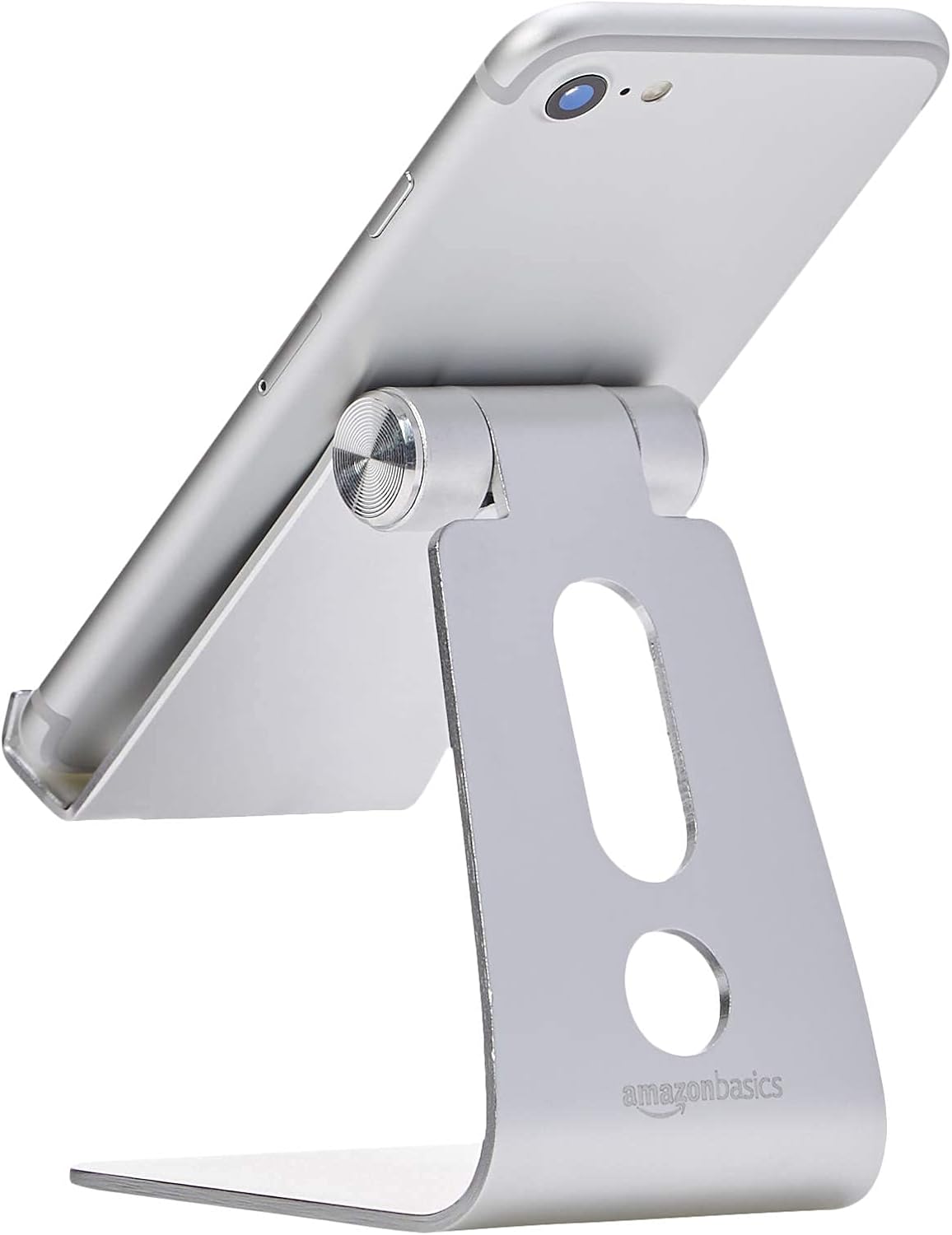 Thumbnail 5 de Amazon Basics Adjustable Aluminium Phone Stand (silver) for iPhone & Android