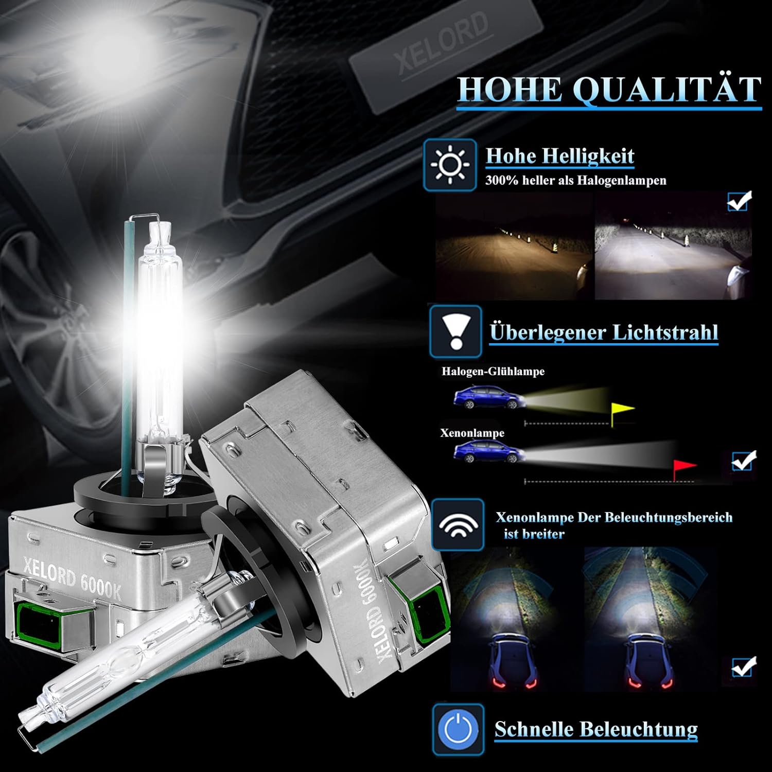 Detalle 2 de XELORD D3S Xenon 6000K 35W Scheinwerferlampe