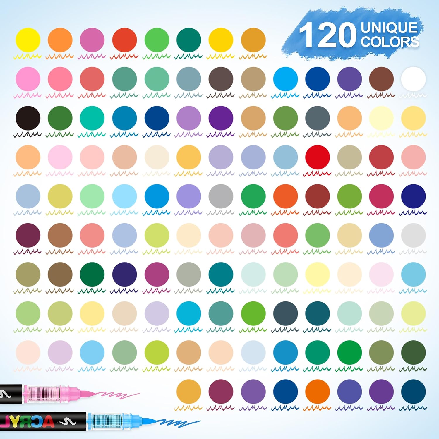 Thumbnail 4 de Guangna 120 Couleurs Marqueur Acryliques