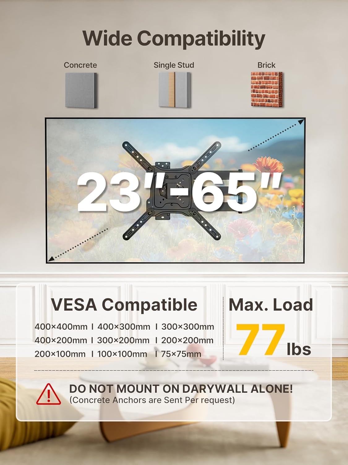 Thumbnail 6 de monTEK Long Arm TV Mount, 29 in