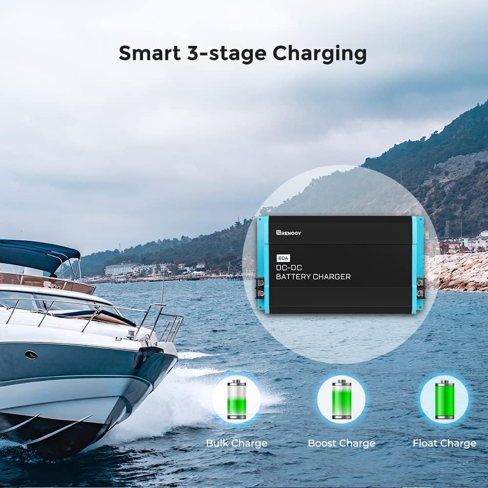Detalle de Renogy DC to DC Charger 12V 60A for LiFePO4 Batteries