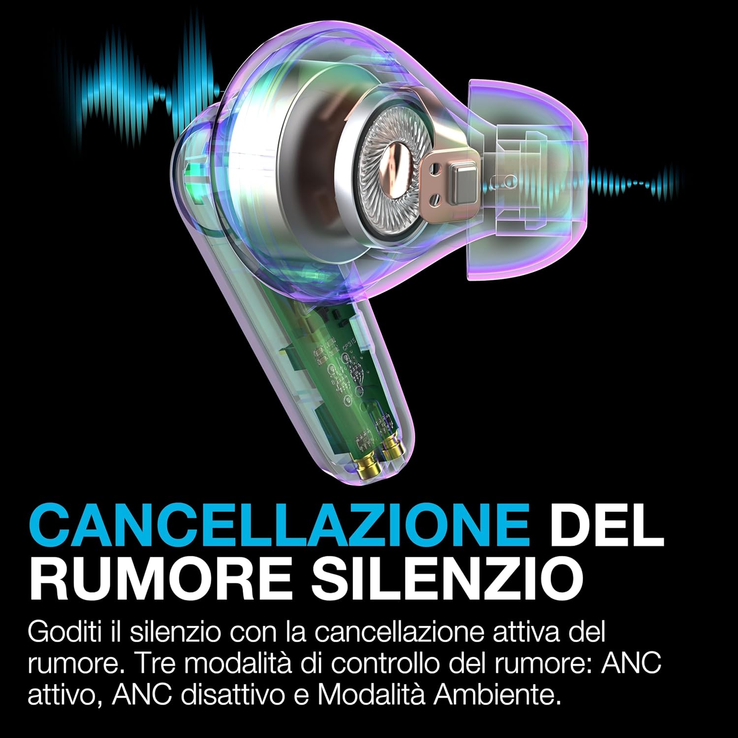 Thumbnail 2 de JLab Go Pods ANC: Auricolari Bluetooth con ANC ibrida, 26h di autonomia e IP55 (Lilla)