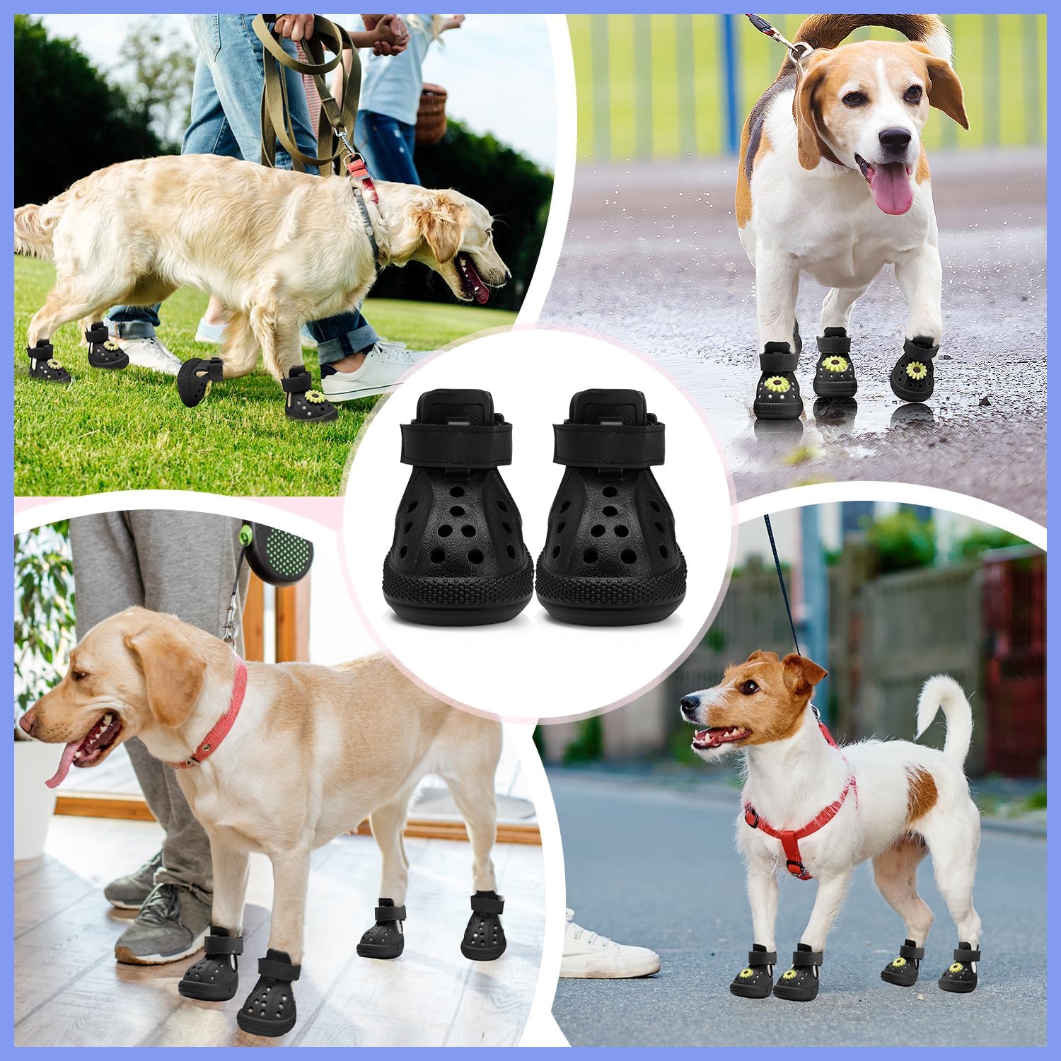 Thumbnail 6 de SlowTon Dog Shoes for Hot Pavement: Breathable, Non-Slip Dog Sandals with Reflective Stripes