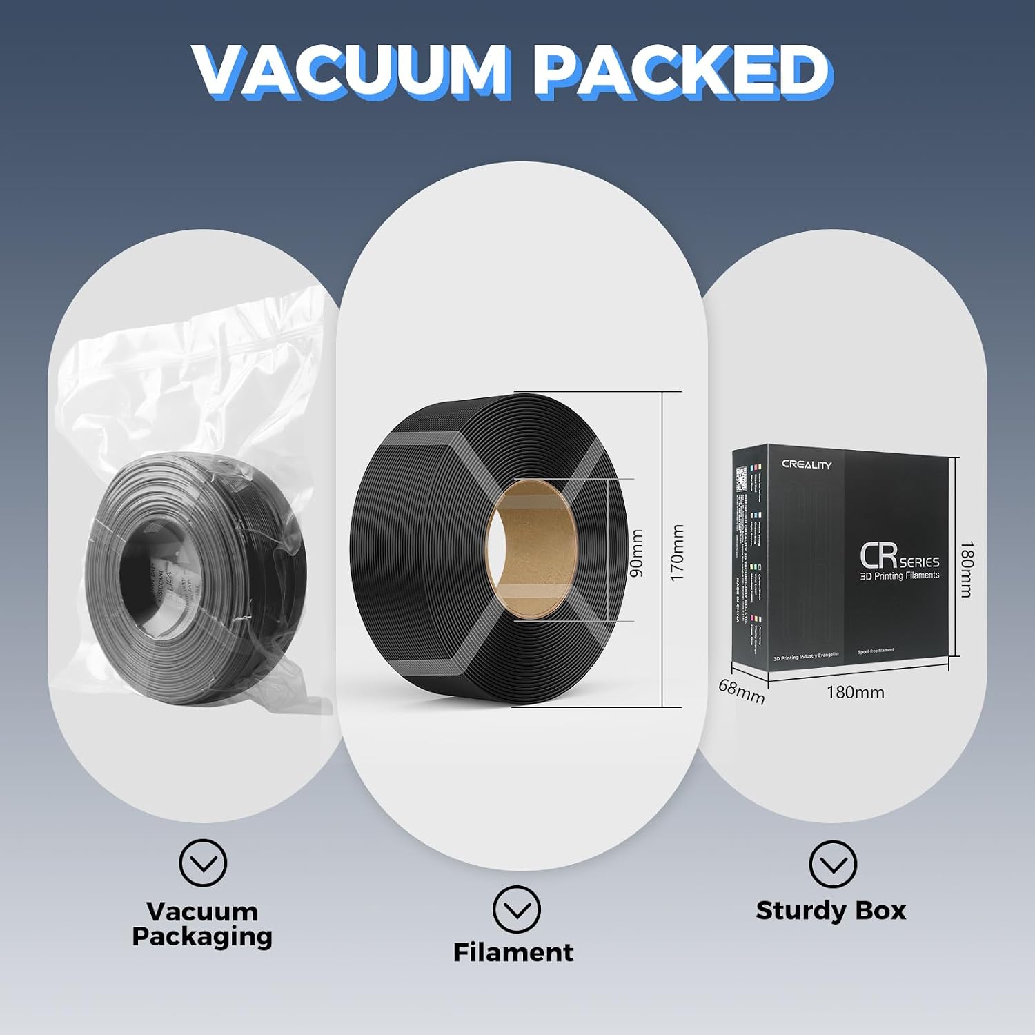 Thumbnail 6 de Creality PETG Filament Refill for Bambu Lab Spool — 2 kg, 1.75 mm, Black