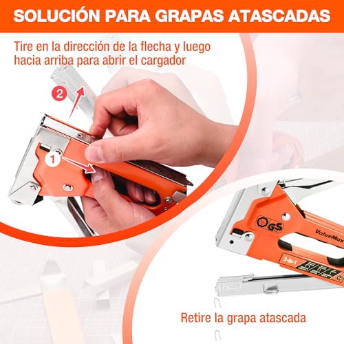 Thumbnail 6 de ValueMax Grapadora Manual 3 en 1 con 3000 Grapas: para tapicería, bricolaje y fijaciones