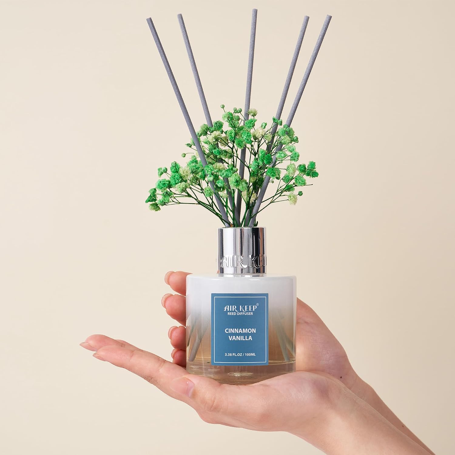 Detalle 1 de Airkeep Cinnamon Vanilla Reed Diffuser Set