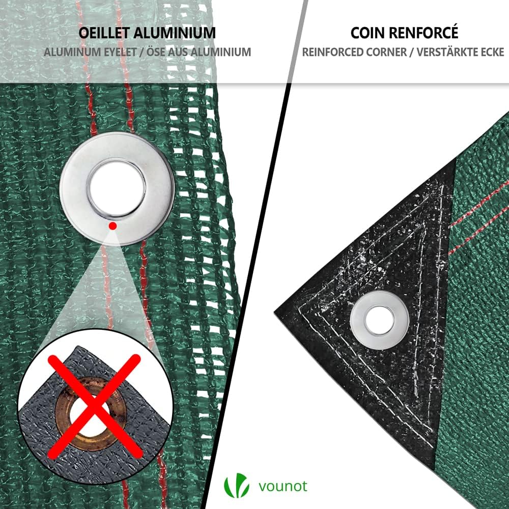 Thumbnail 4 de VOUNOT Privacy Netting 1.8×10m Garden Screening: 95% Shading, UV-Resistant HDPE, Easy Install Privacy Fencing
