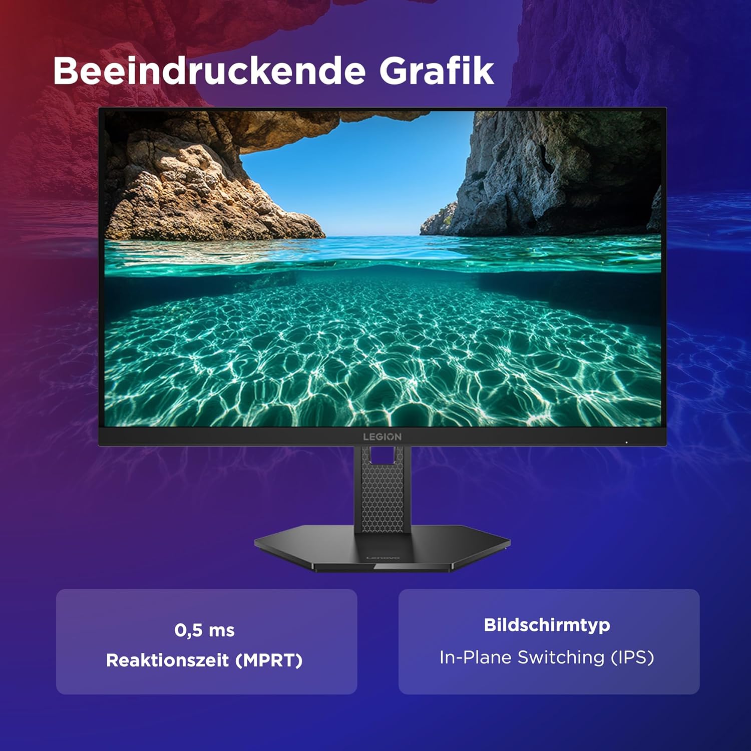Thumbnail 6 de Lenovo Legion 27QD-10 – 27" QHD IPS-Gaming-Monitor, 240 Hz, 0,5 ms, USB-C/HDMI