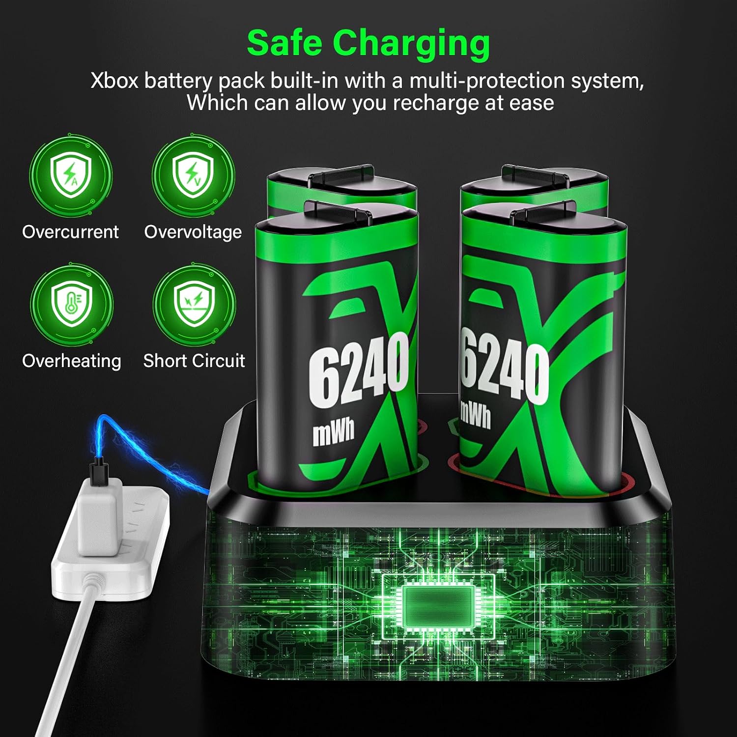 Thumbnail 5 de ZRZLMVP Xbox Controller Battery Pack 4x6240mWh