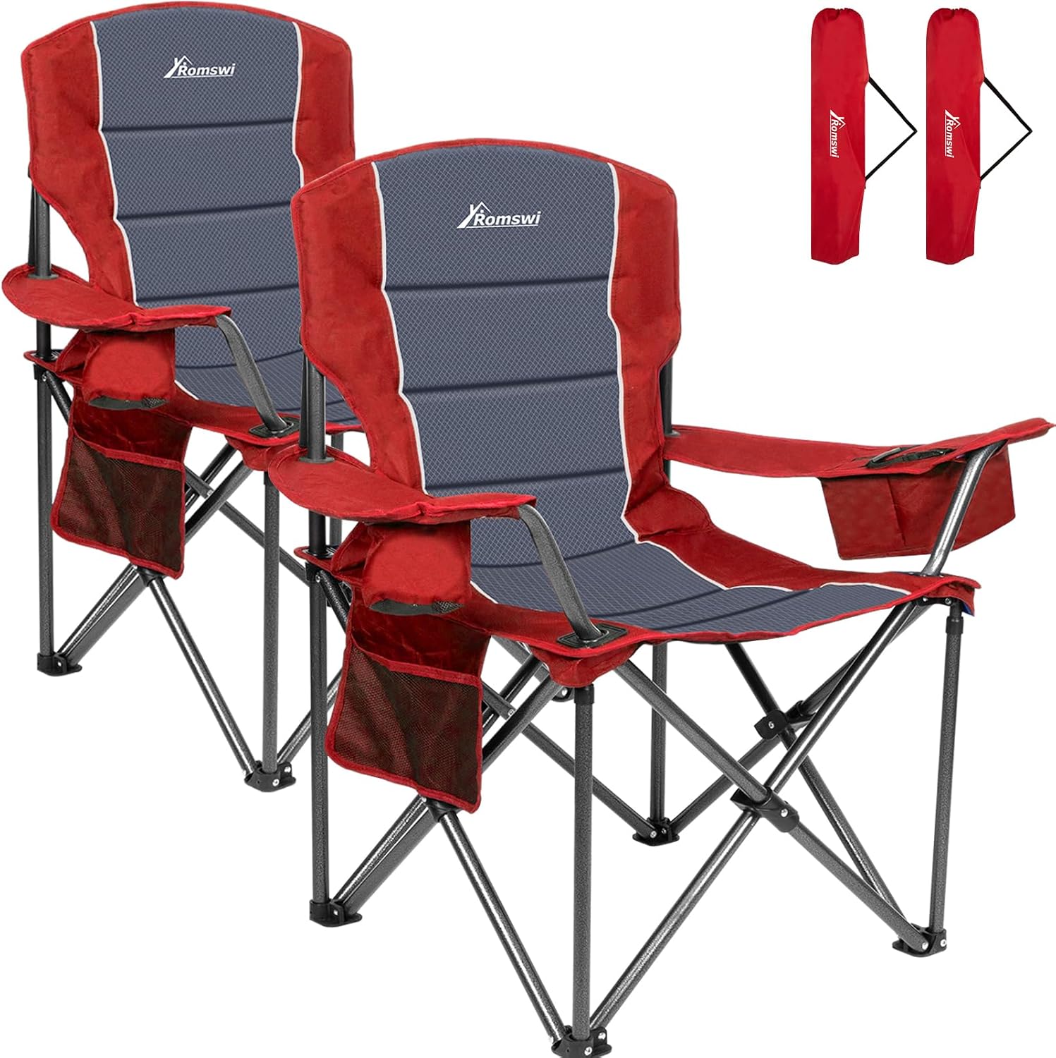 Detalle de Romswi Camping Chairs 500 lb Capacity