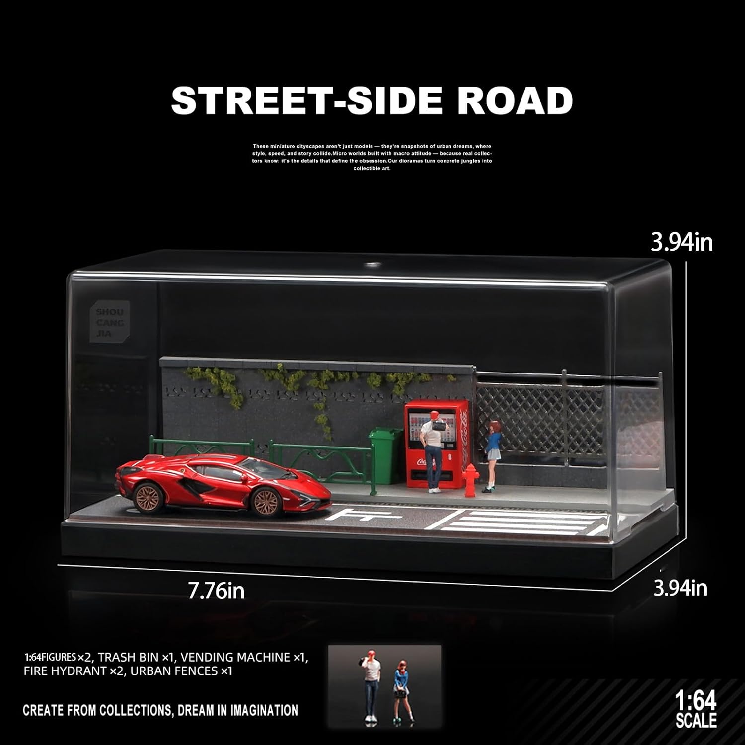 Detalle 2 de Kivcmds 1:64 die-cast car display case