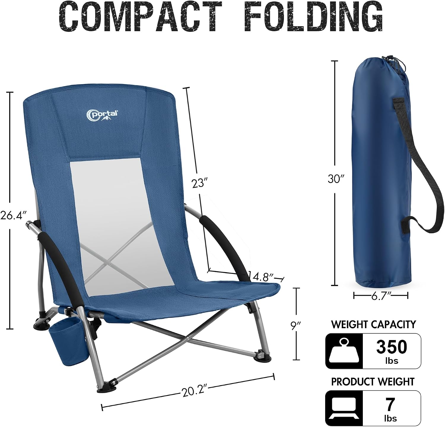 Detalle de Portal Portal High Back Beach Chair 2 Pack