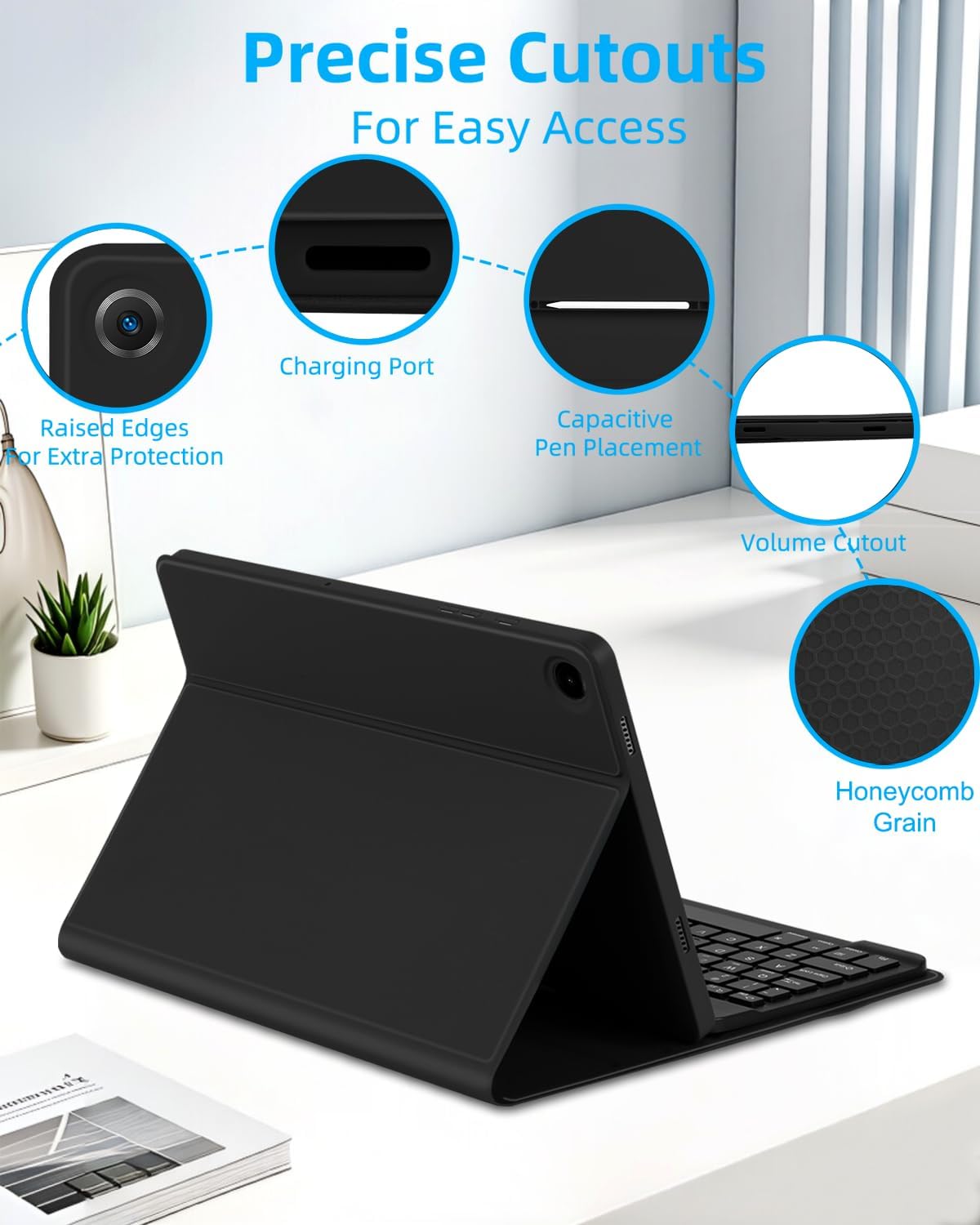 Thumbnail 2 de EAMPANG Keyboard Case for Samsung A11+