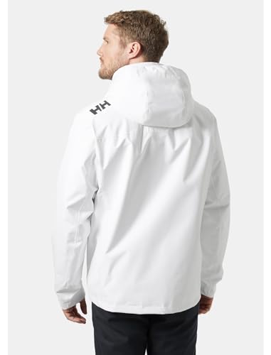 Detalle de Helly Hansen Hombres Chaqueta de capa media con capucha Crew 2 – Blanco, XXL