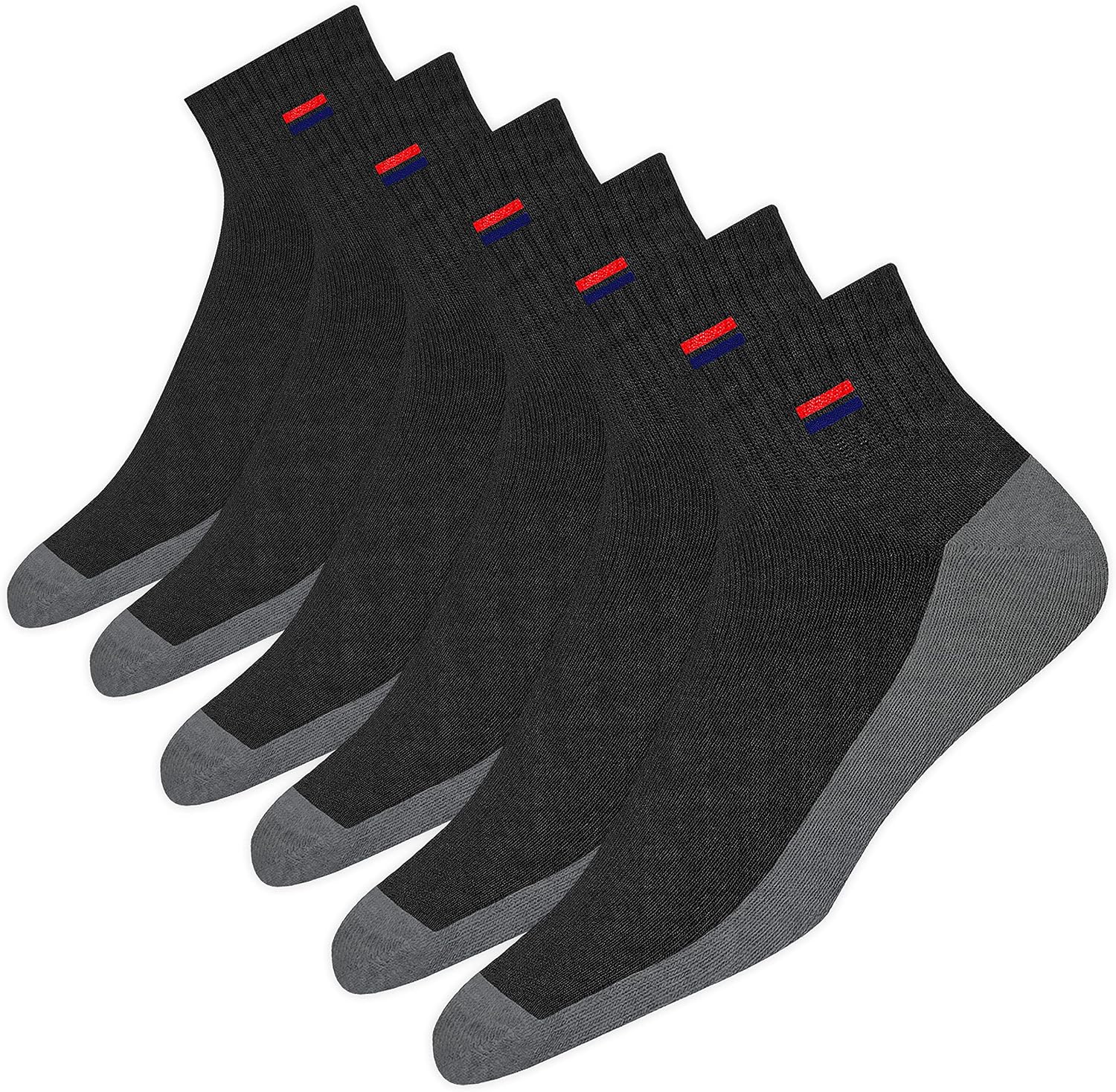 Thumbnail 5 de NAVYSPORT 6 Paar Sneaker Socken – kurze Quarter-Sportsocken aus gebürsteter Baumwolle