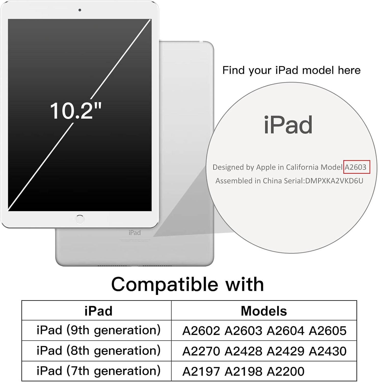 Thumbnail 1 de JETech iPad 9/8/7 Rotating Case