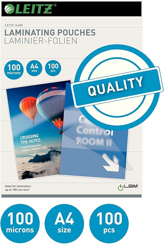 Thumbnail 5 de Leitz 33818 Pack 100 bolsas plastificación A4 80 micras