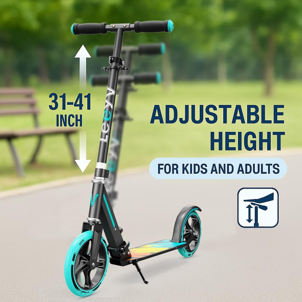 Thumbnail 2 de Scooter for Kids 6–12 & Adults – Adjustable, Foldable 2-Wheel Scooter with 8-Inch Wheels