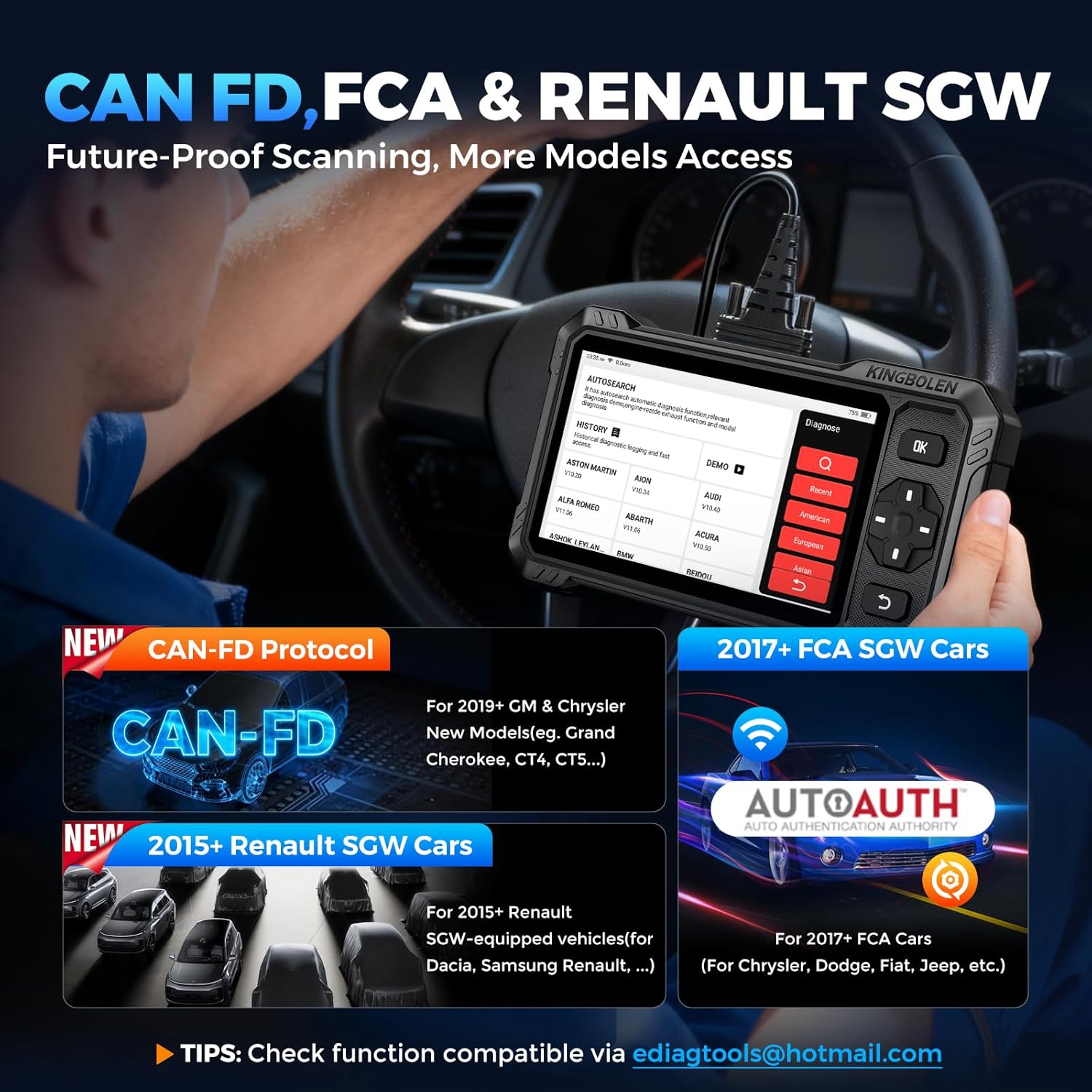 Thumbnail 6 de KINGBOLEN S6 Elite OBD2 Scanner: 2026 Bidirectional Diagnostic Tool