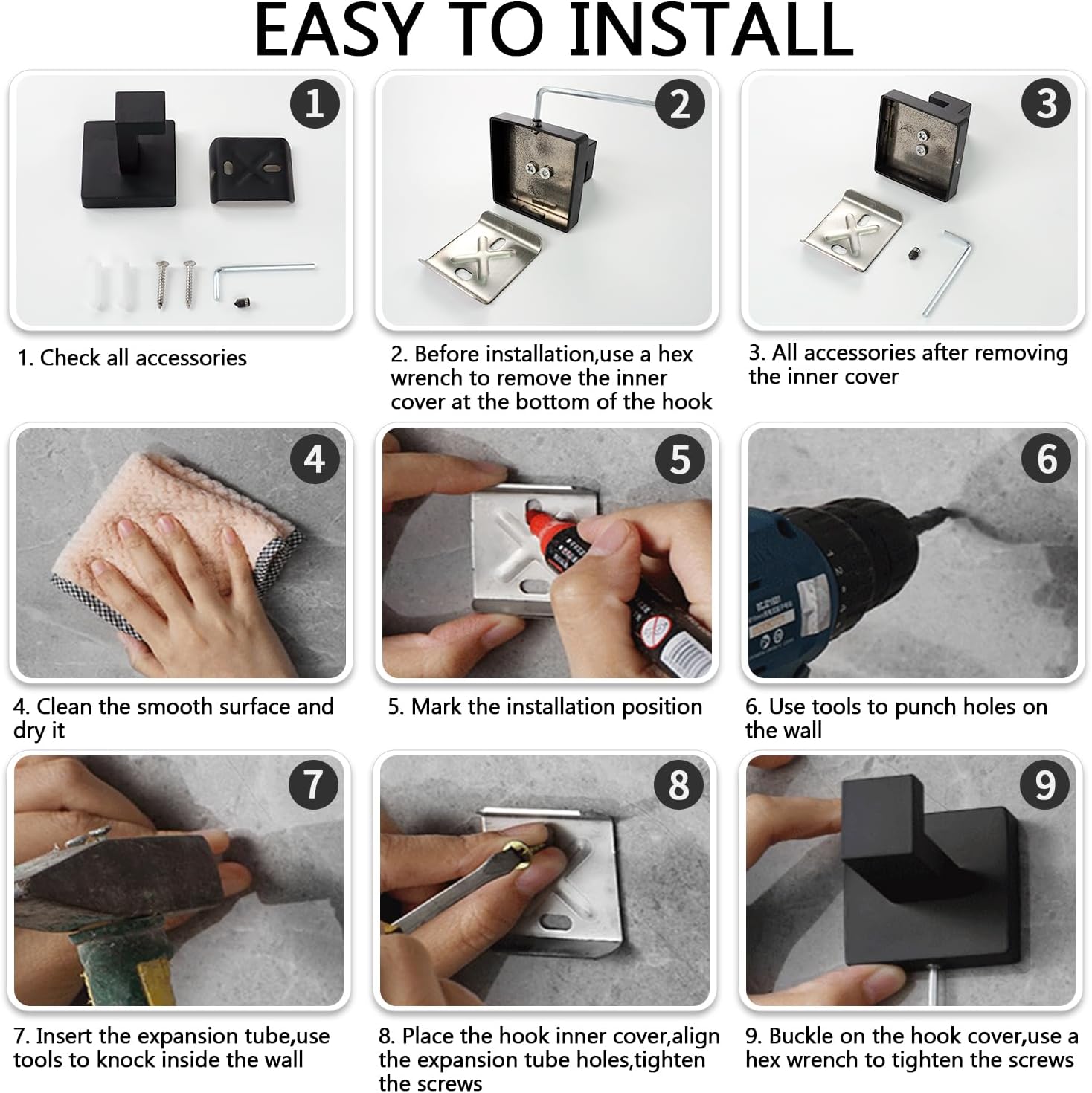 Thumbnail 6 de Faittoo gancio accappatoio doccia 2 pezzi