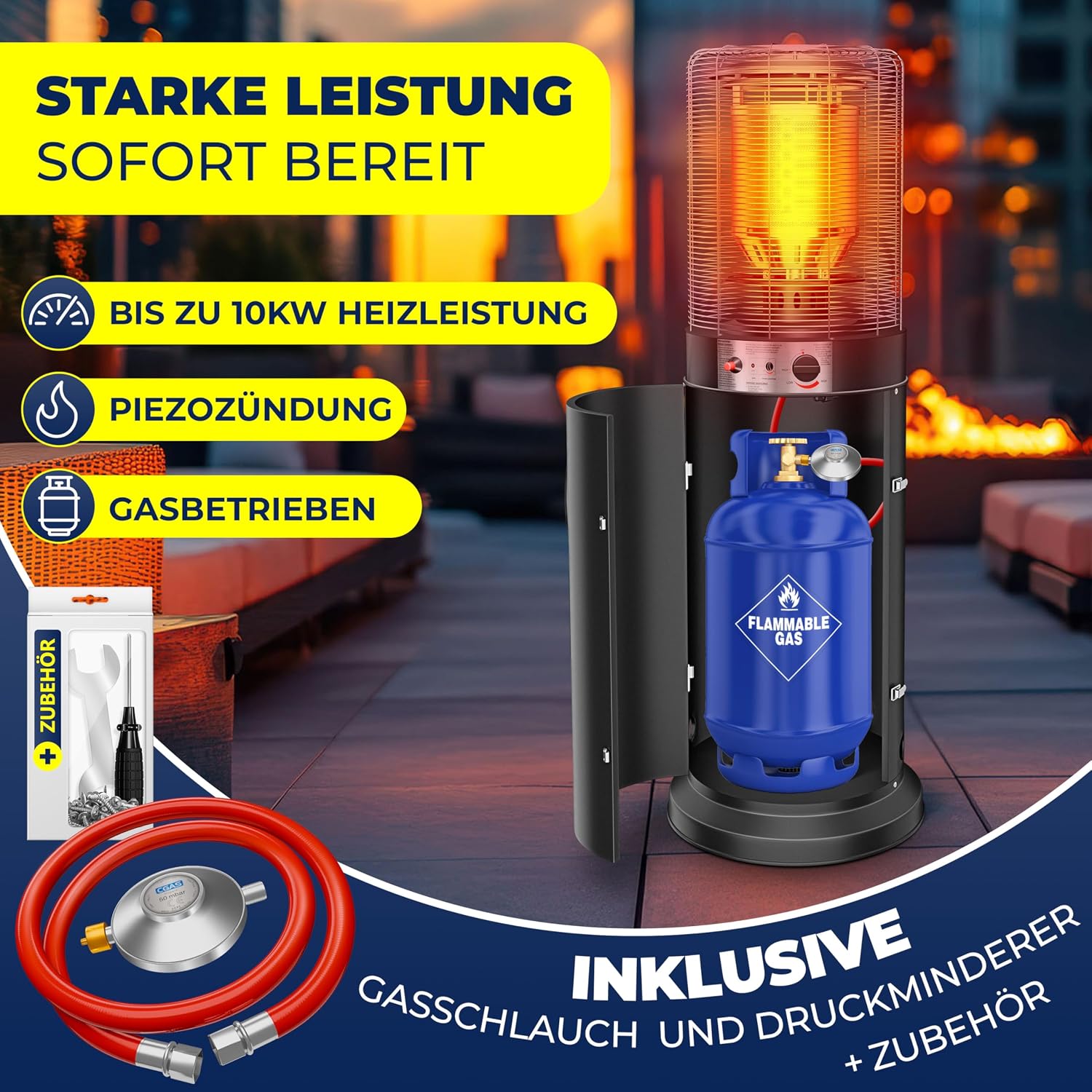 Thumbnail 2 de KESSER KE12 Heizstrahler Terrassenheizer