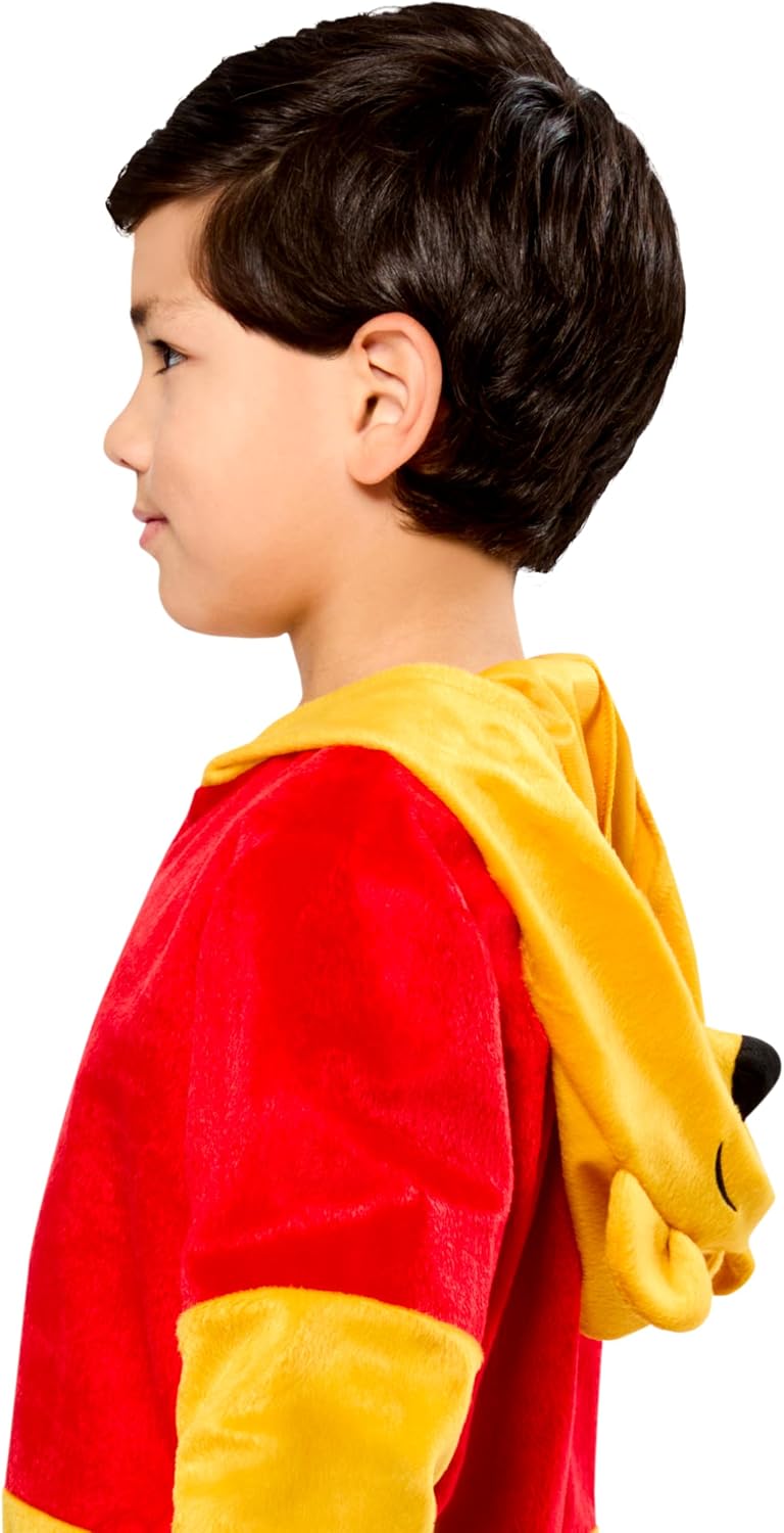 Detalle 2 de Party City Disney Winnie the Pooh Zipster Costume for Kids, Fleece Zip-Up