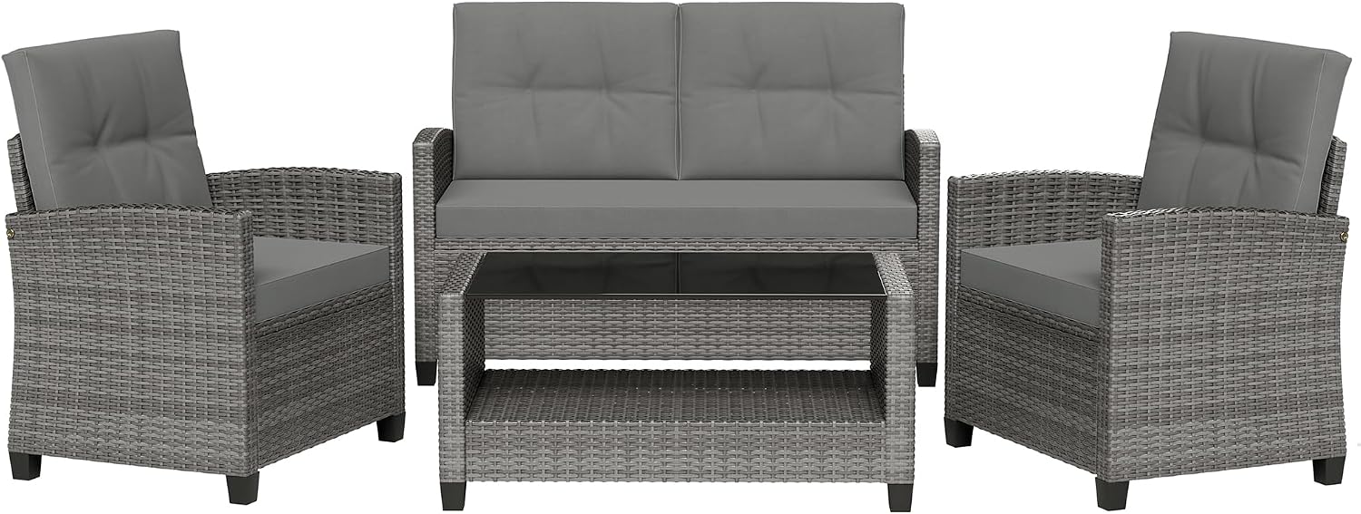 Thumbnail 6 de Shintenchi Patio Furniture Set with Rattan