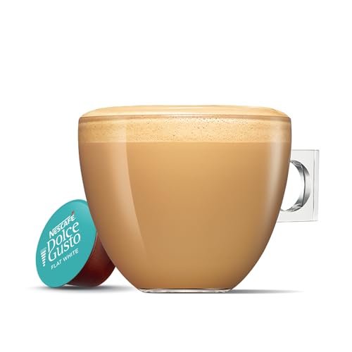 Detalle de Nescafé Dolce Gusto Flat White Coffee Pods – 16 Pods, Multipack of 3