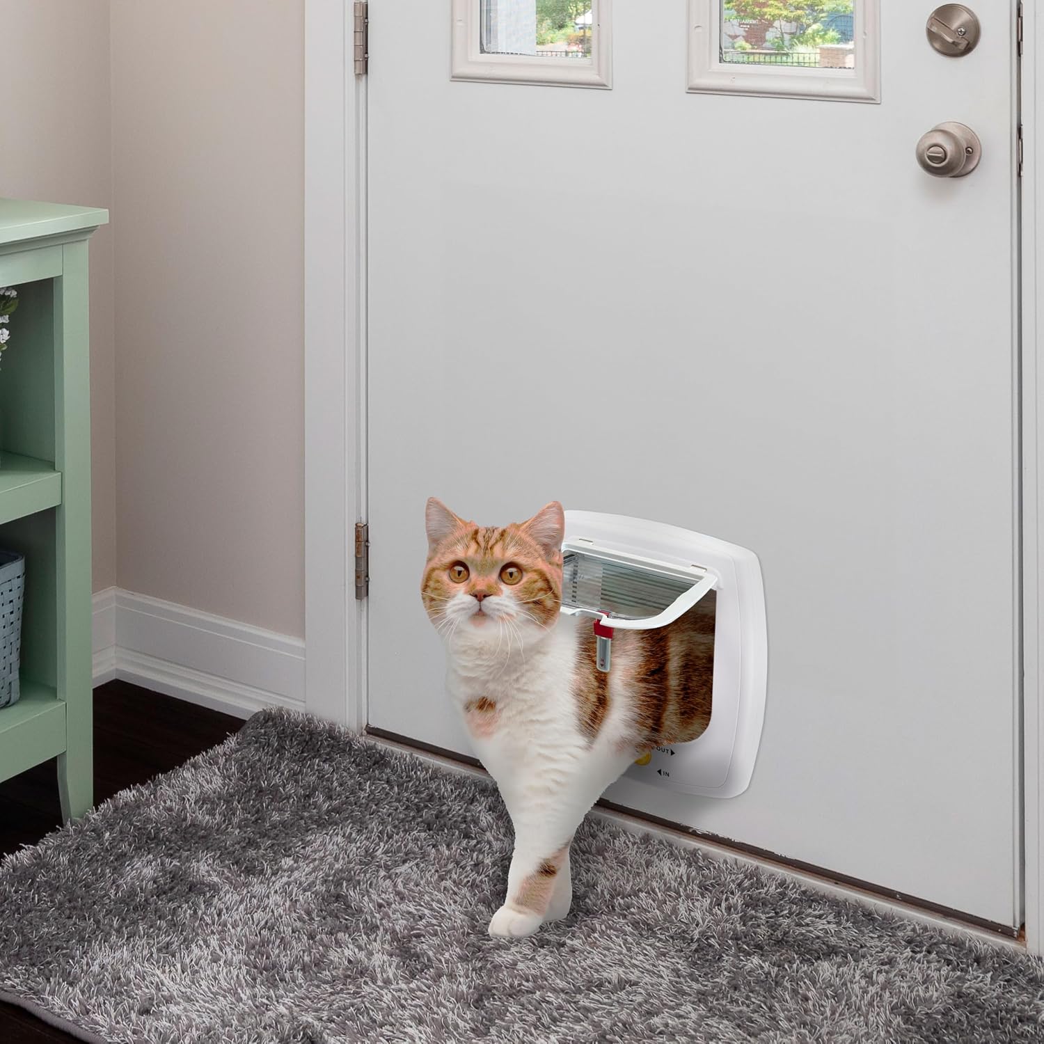 Detalle de Ferplast SWING 5 Katzenklappe 13,5×13,7 cm 🚪