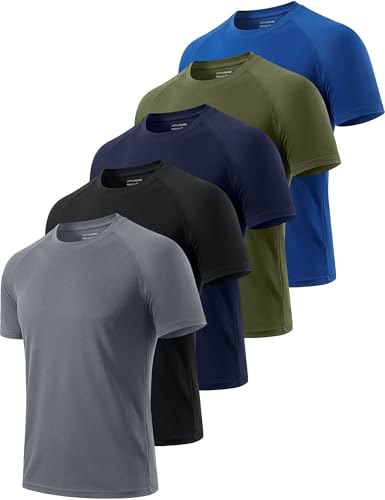 Detalle de Cimic 5 Piezas Camiseta Deporte Hombre Running Manga Corta – transpirabilidad y libertad de movimiento