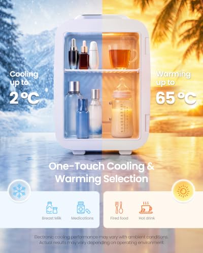 Detalle 2 de SONGMICS Mini Fridge 4L/6 Can: Portable Cooler and Warmer
