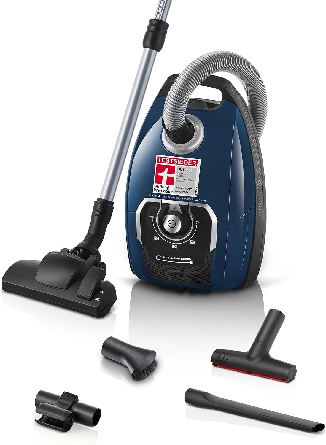 Detalle de Bosch Staubsauger mit Beutel Serie 8 BGL8XPER – ideal für Allergiker, leise, 15 m Radius, Made in Germany