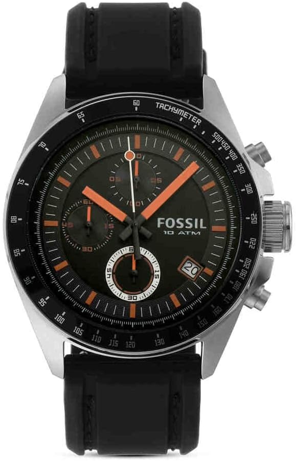 Thumbnail 5 de Fossil Decker CH2647 pour homme : chronographe quartz, boîtier acier inox 44 mm et bracelet silicone
