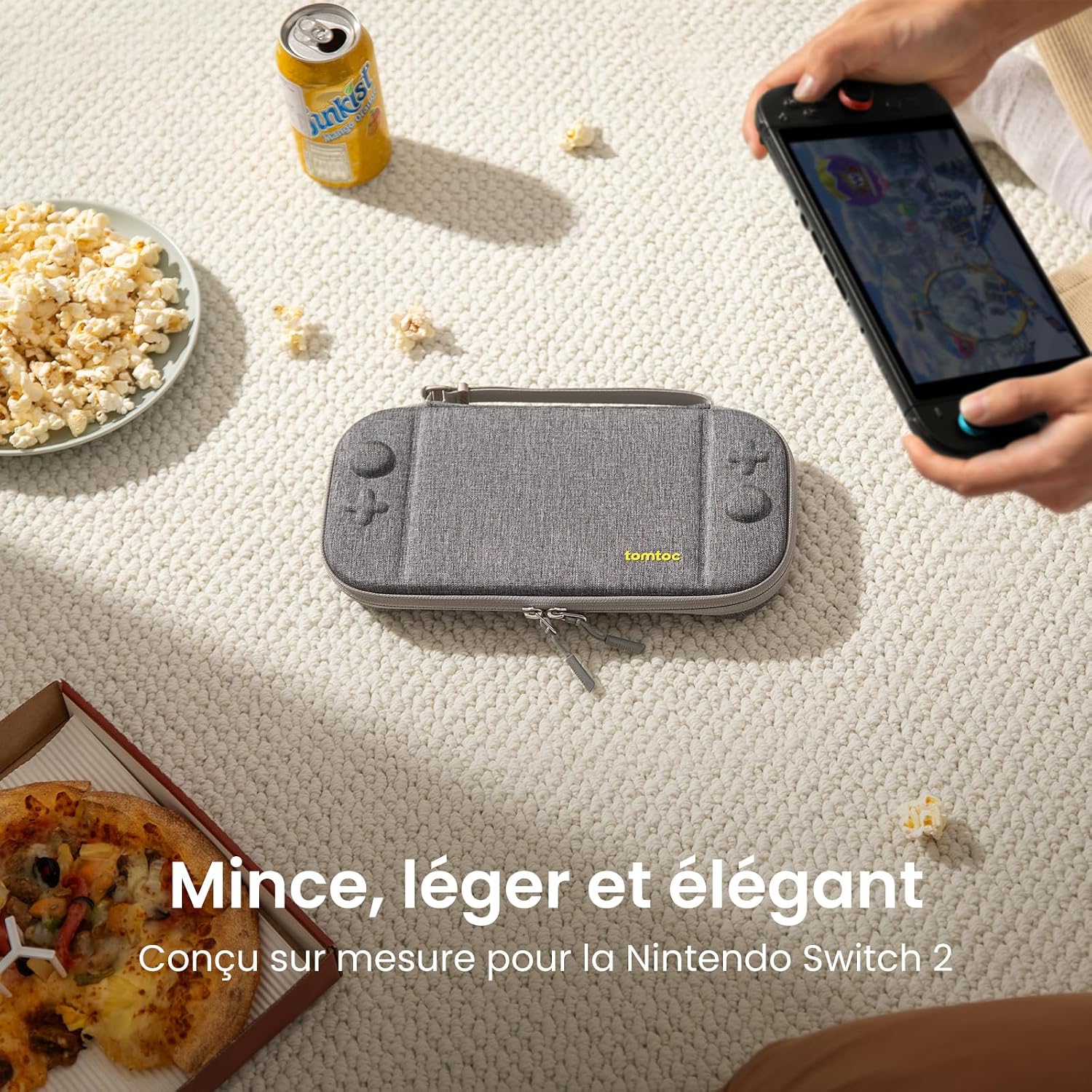 Detalle 2 de tomtoc Étui rigide pour Nintendo Switch 2 (2025) avec 12 cartouches de jeux