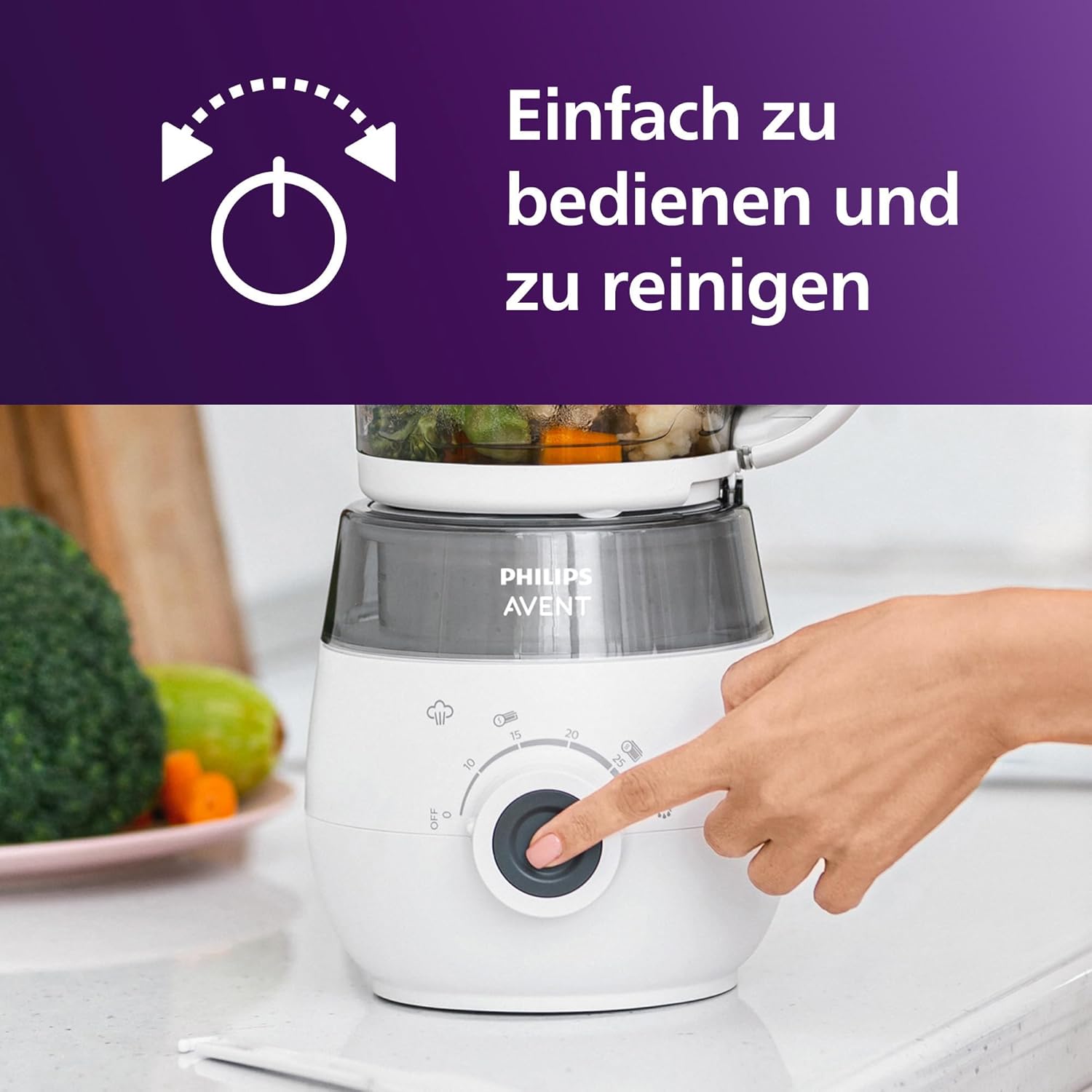 Thumbnail 5 de AVENT SCF883/01 Dampfgarer 1 l 🍲