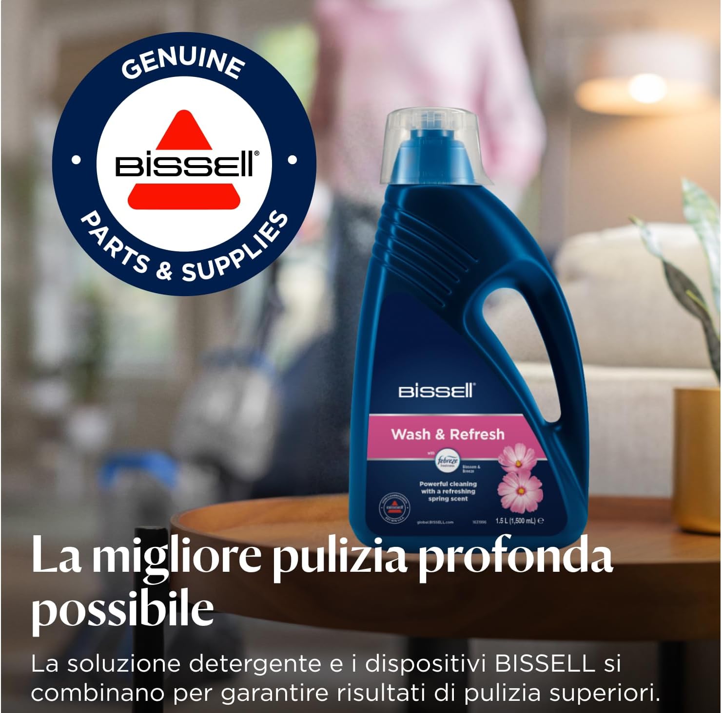 Thumbnail 6 de BISSELL Wash & Refresh con Febreze Blossom & Breeze 1,5 L – Detergente per tappeti per uso verticale